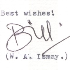 W. A. Ismay's signature